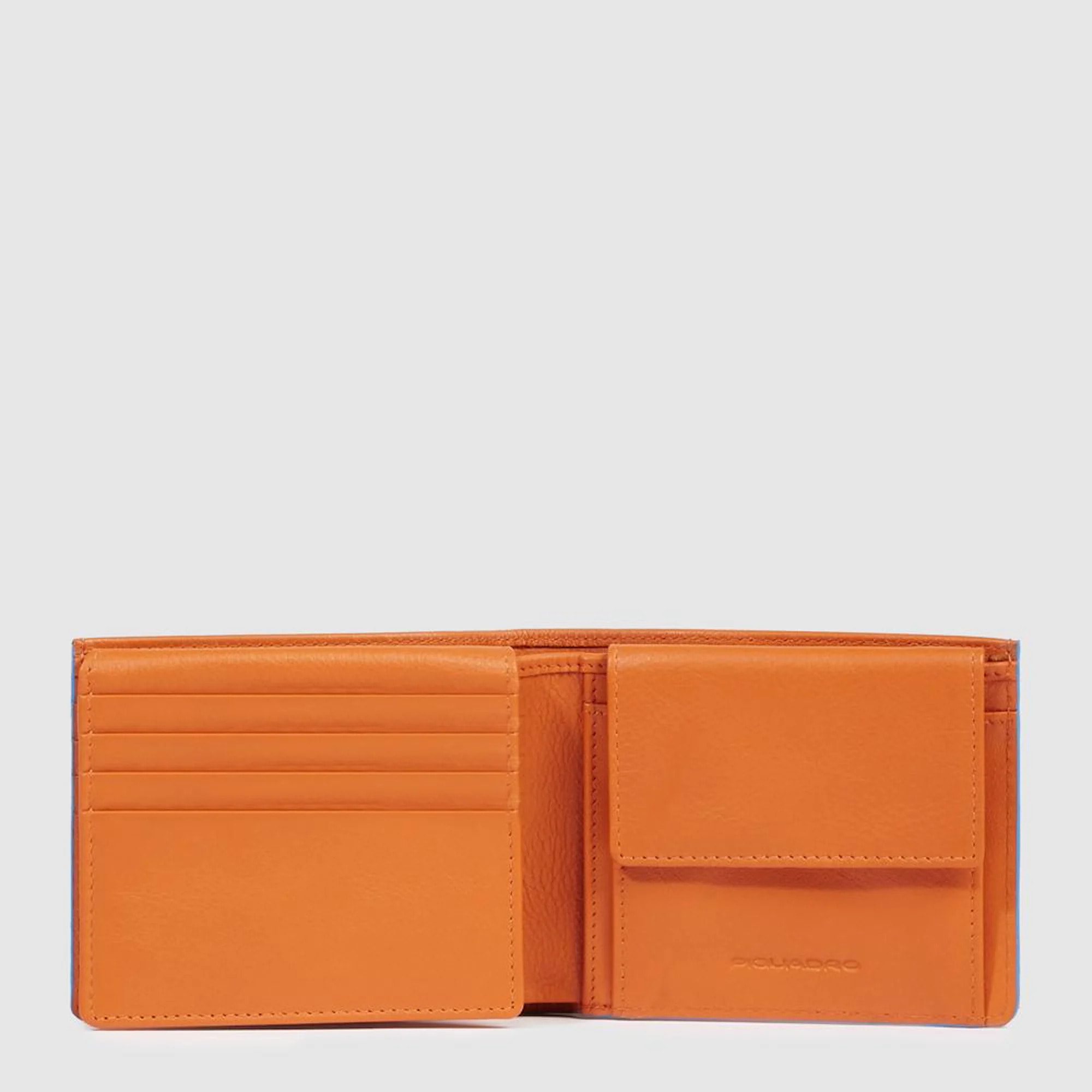 Piquadro Portafogli in pelle con volantino porta documenti, porta carte di credito e protezione RFID