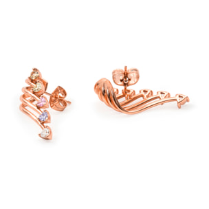 Pendientes Noshke acabado oro rosa 18k