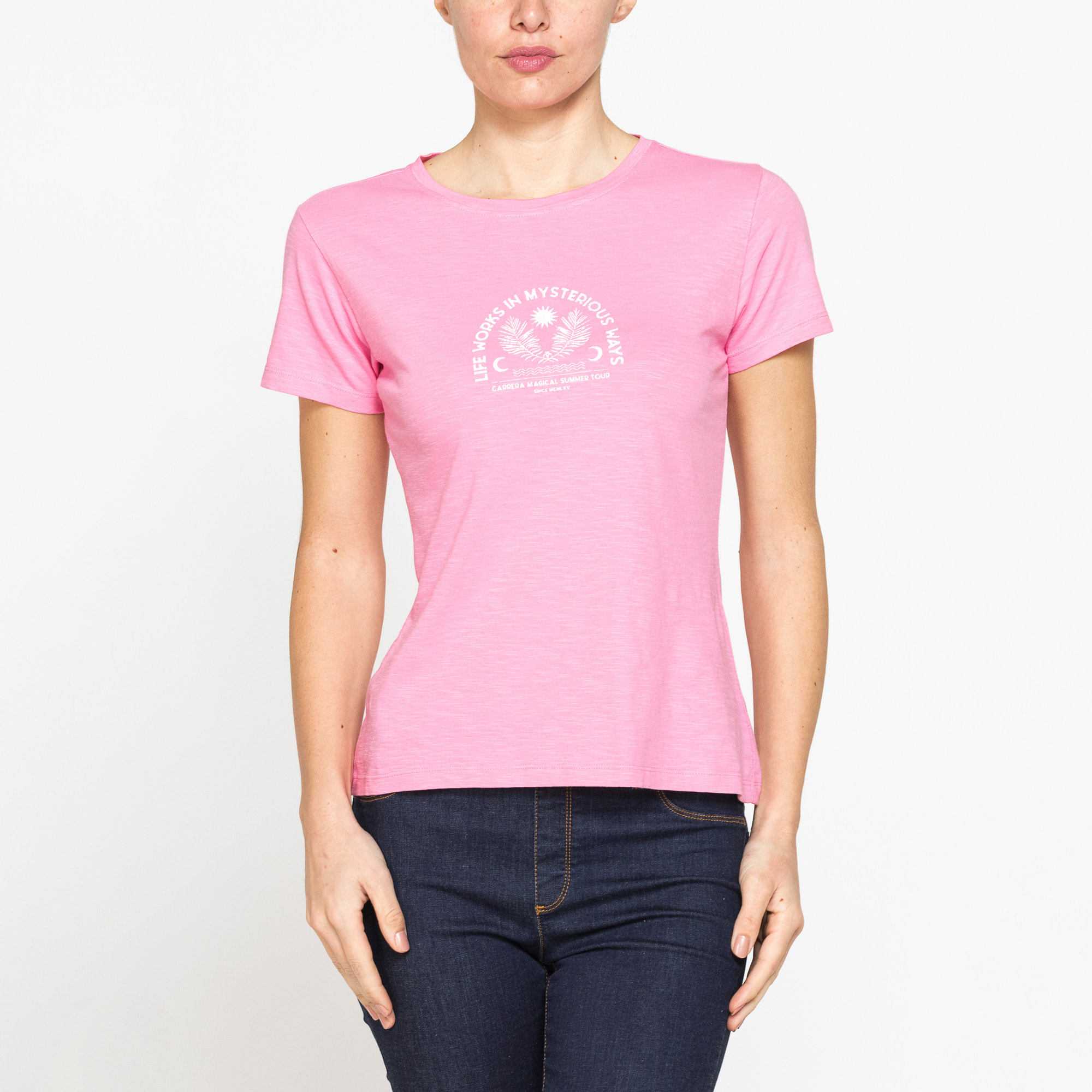 T-SHIRT IN JERSEY SLUB CON STAMPA