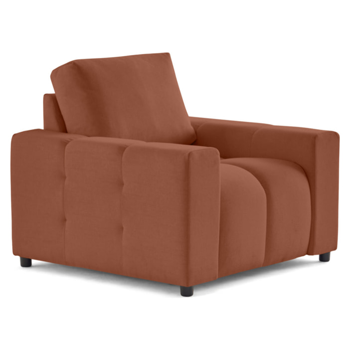 Crocus - fauteuil en tissu - Rouille