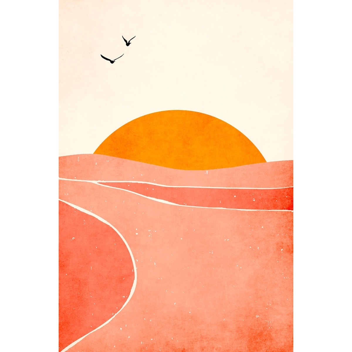 Tableau graphique danse avec le soleil Tableau alu Dibond