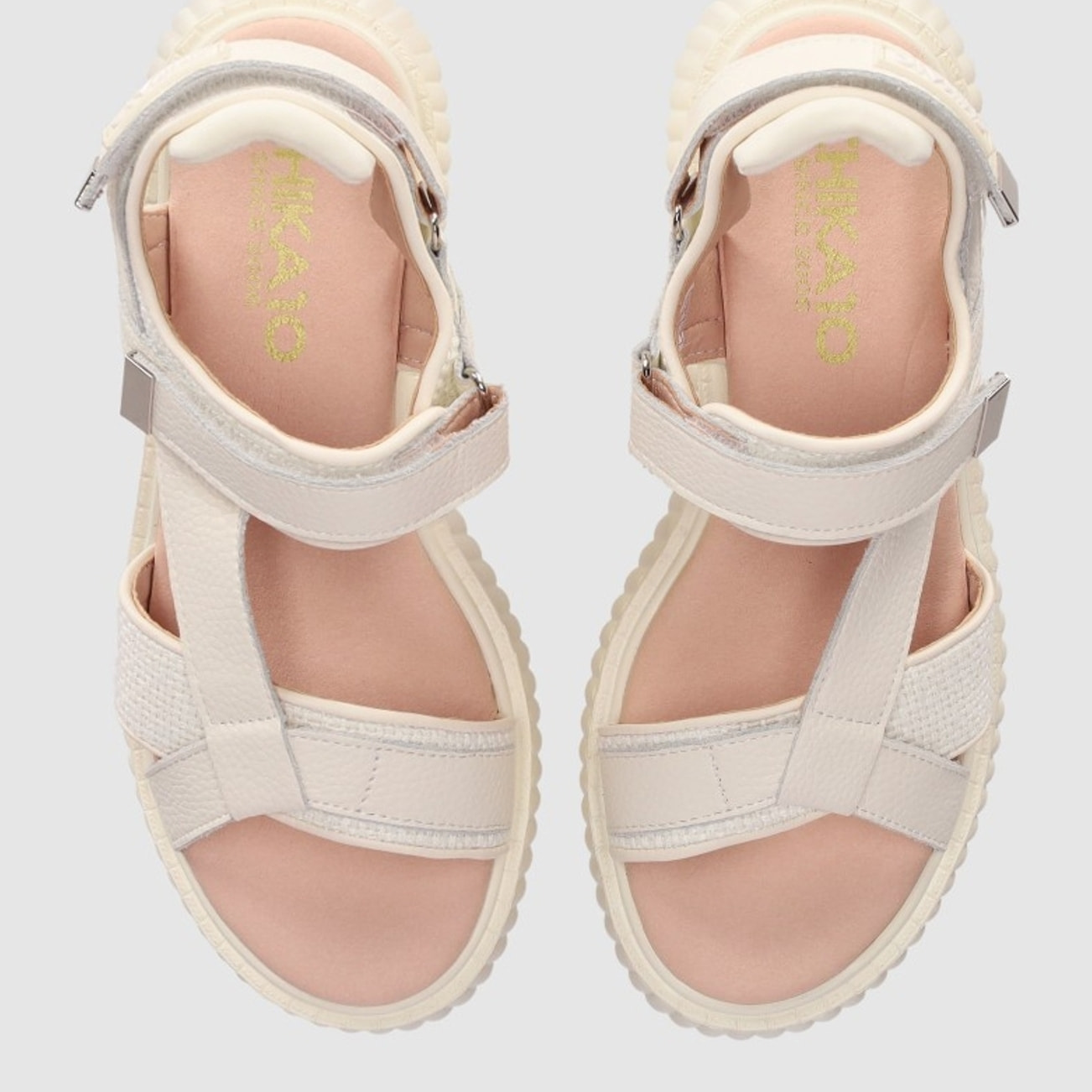 Sandalias de Tejido - Beig - Tacón: 5 cm