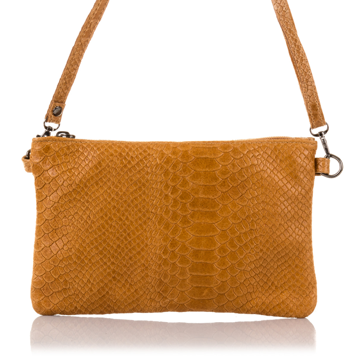 Deanna Bolso de mano Mujer.Piel auténtica Gamuza Grabado Serpiente