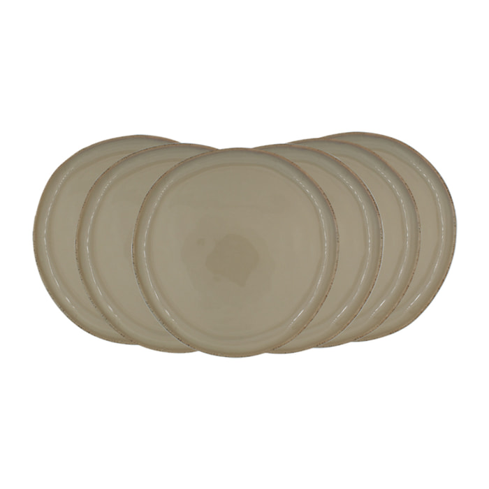 Lot de 6 petites assiettes, DUNE