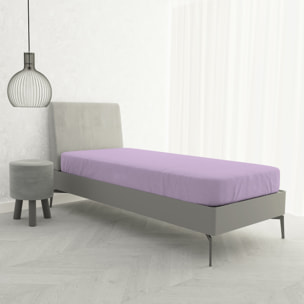 LENZUOLO SOTTO CON ANGOLI MAX COLOR, 100% COTONE MADE IN ITALY - SINGOLO