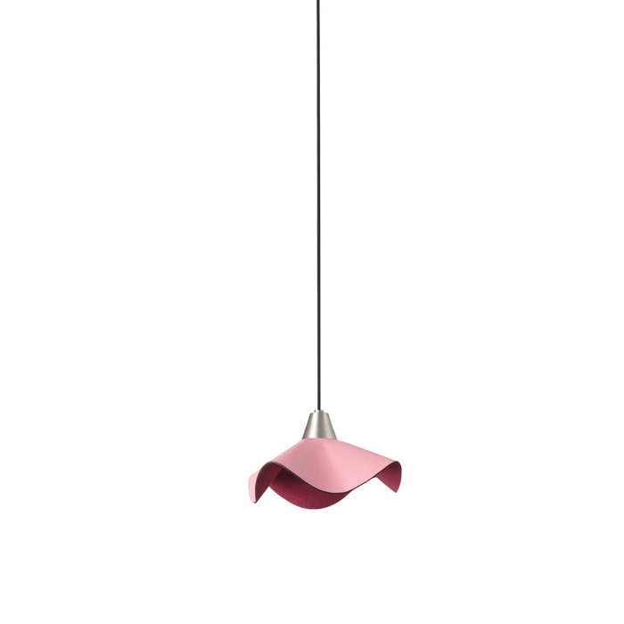 HELGA Colgante LED piel rosa