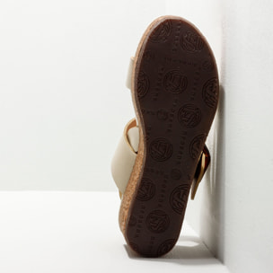 Sandalias S3223 RESTORED SKIN CREAM /ARROBA color Cream