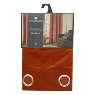 Rideau "Lilou" rose terracotta 140x260cm