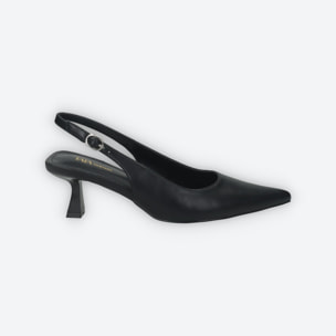 Décolleté sling back Donna Tata Italia Nero