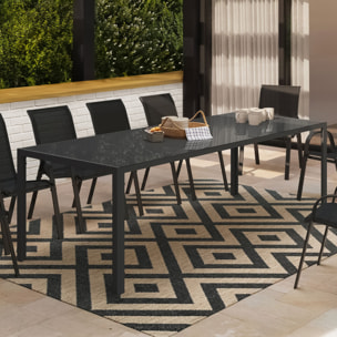 Tables de jardin Formentera verre trempé - Gris anthracite