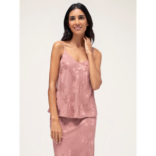 Motivi - Top de raso jacquard - Rosa