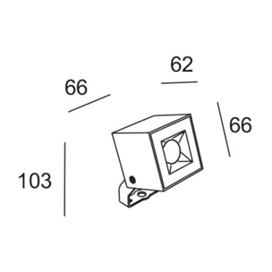 Ledsc4 LedsC4 - Proyector LED Exterior 399 Lúmenes, 3000K, Aluminio y Cristal, Acabado Gris Urbano, Iluminación Moderna y Resistente para Jardines y Terrazas