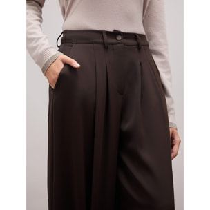 Oltre - Wide leg trousers - Marrón