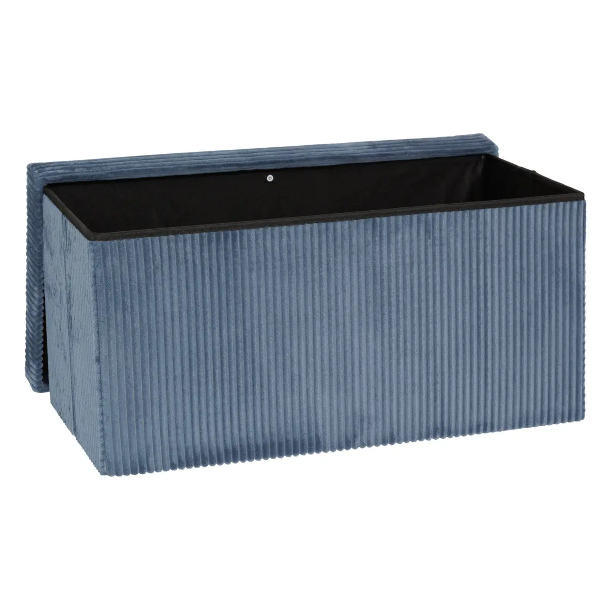 Pouf pliant Arum bleu encre 76x38cm