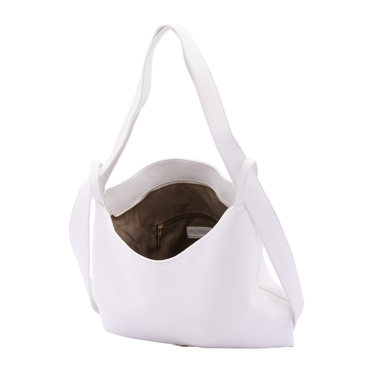 Borsa a spalla da donna - Modello False - Ecopelle e poliestere - 40.0 x 33.0 x 11.0 cm