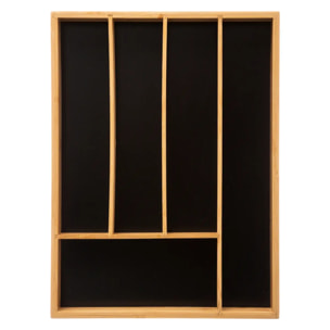 Range-couverts 5 compartiments "Black bambou"