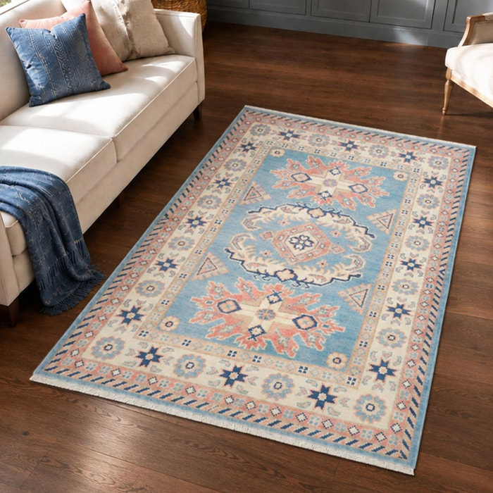 Tapis salon traditionnel, noué main en laine, INUGE
