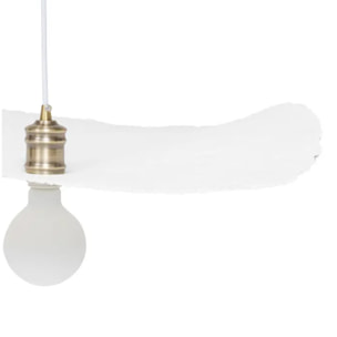 Suspension en papier maché "Tehani" blanc D57cm