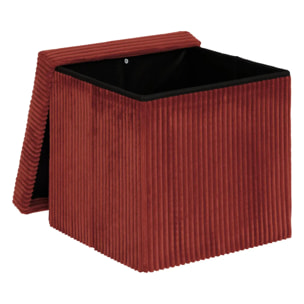 Pouf pliant Arum ambre 38x38cm