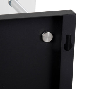 Cheminée bioéthanol murale design contemporain bruleur 0,9 L - couverture 20-25 m² - dim. 60L x 22l x 40H cm