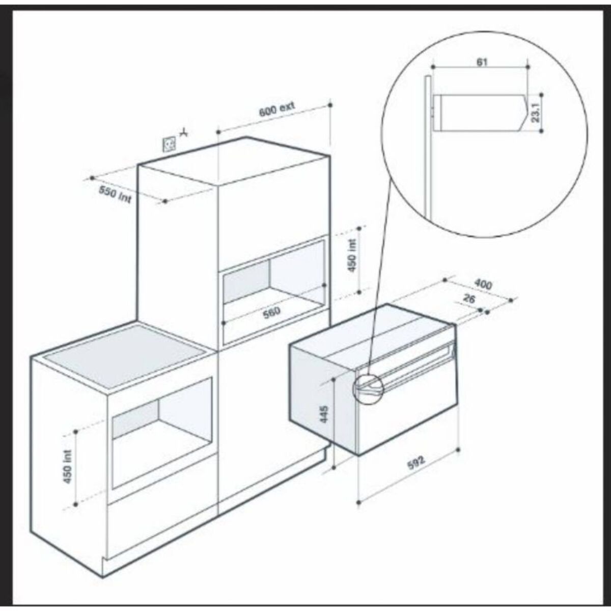 Micro ondes encastrable DE DIETRICH DKE4535H Héritage 45cm