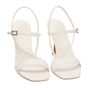 Sandali bianchi, tacco 9,5 cm
