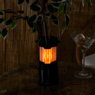 LUMINAIRE CAMPING EFFET FLAMME ET LED BLANCHE