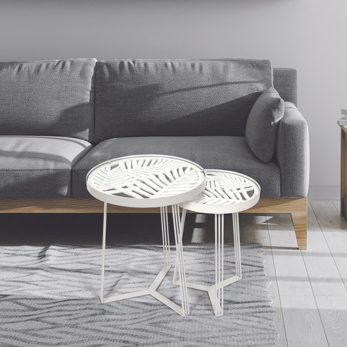 Table Gigogne Wild Blanc X2
