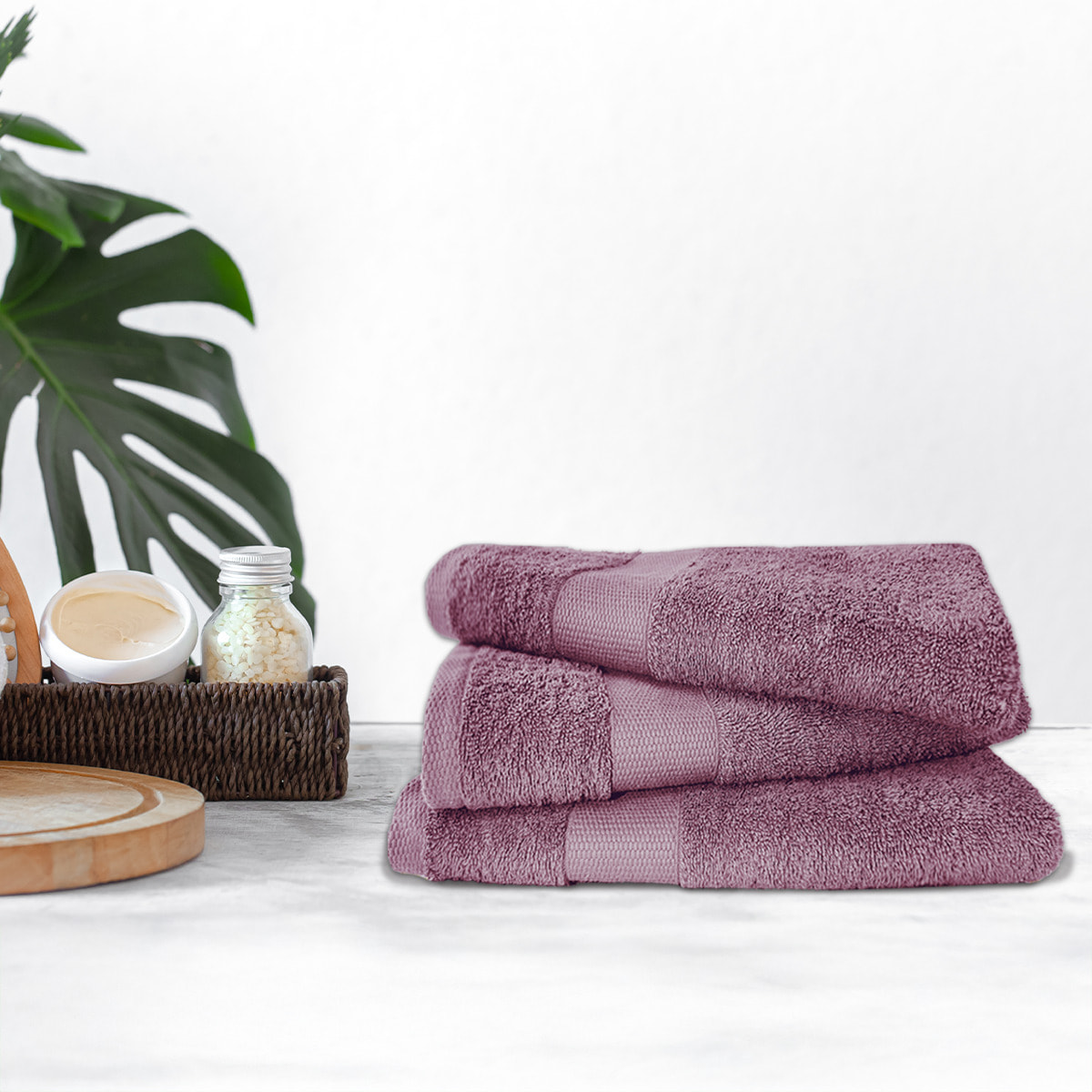 Lot de 3 serviettes éponge 500 gr/m2 100% coton