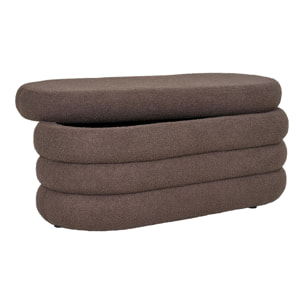 Panca contenitore Dartford in teddy marrone 103 cm