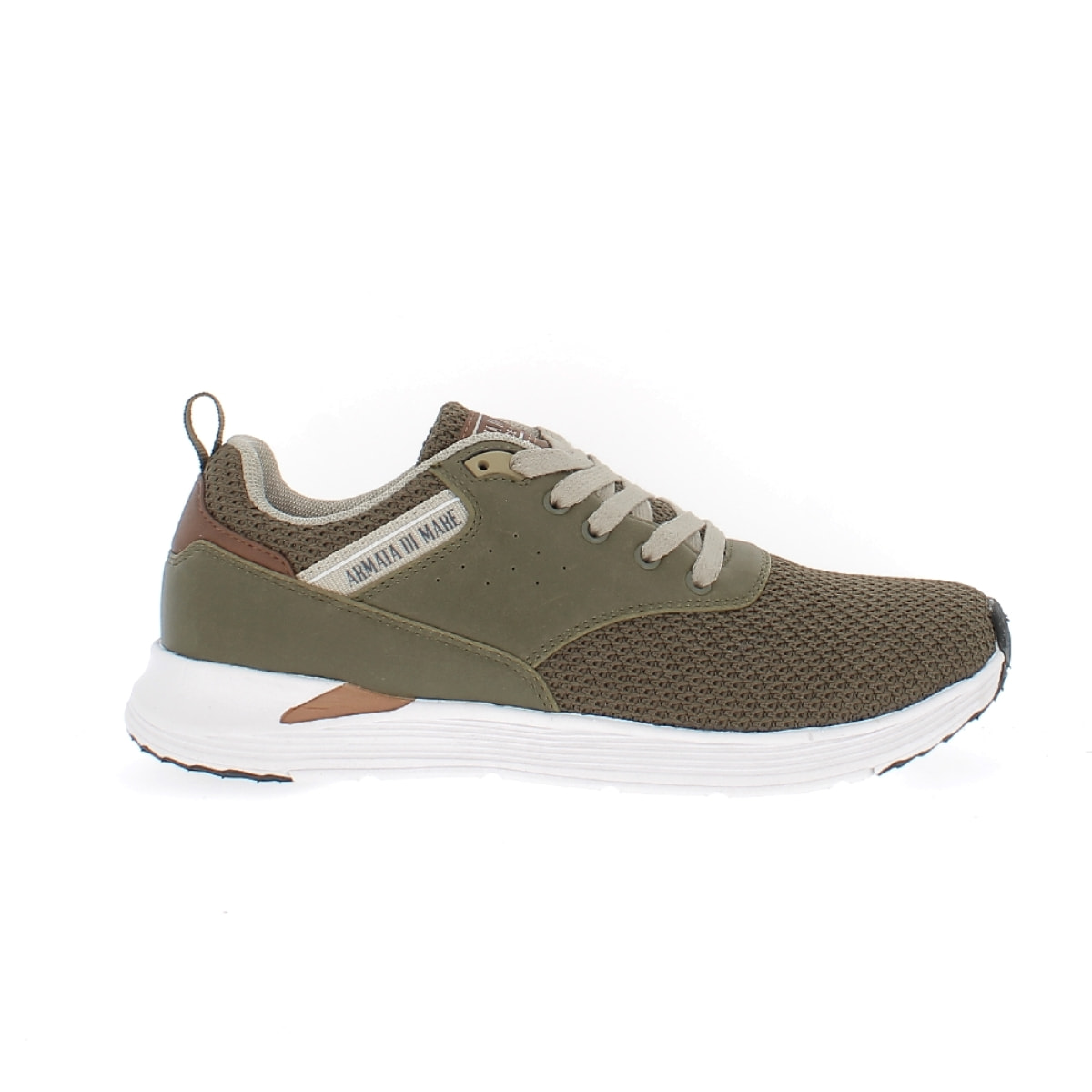 Armata di Mare Scarpe Uomo Sportive Running Stringate con Soletta Rimovibile in Memory Foam AMU SS23N351 Khaki