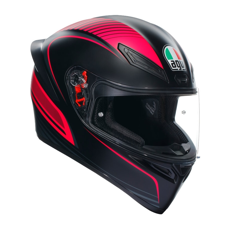 CASCO AGV K1 S AGV E2206 WARMUP BLACK/PINK