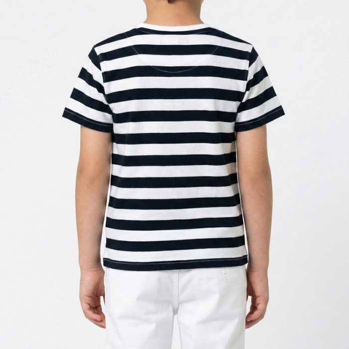 T-Shirt a fasce Polo Club St Martin Blu