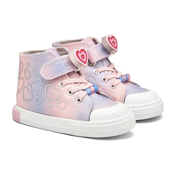 Zapatillas Altas De Luces De Niña Con Purpurina