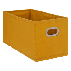 Panier tissu 15x31cm "Mix N' Modul" jaune moutarde