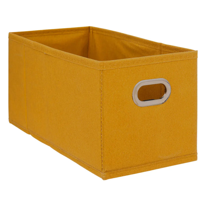 Panier tissu 15x31cm "Mix N' Modul" jaune moutarde