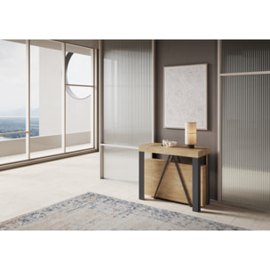 Consola extensible 90x40/300 cm Tarax roble natural estructura antracita