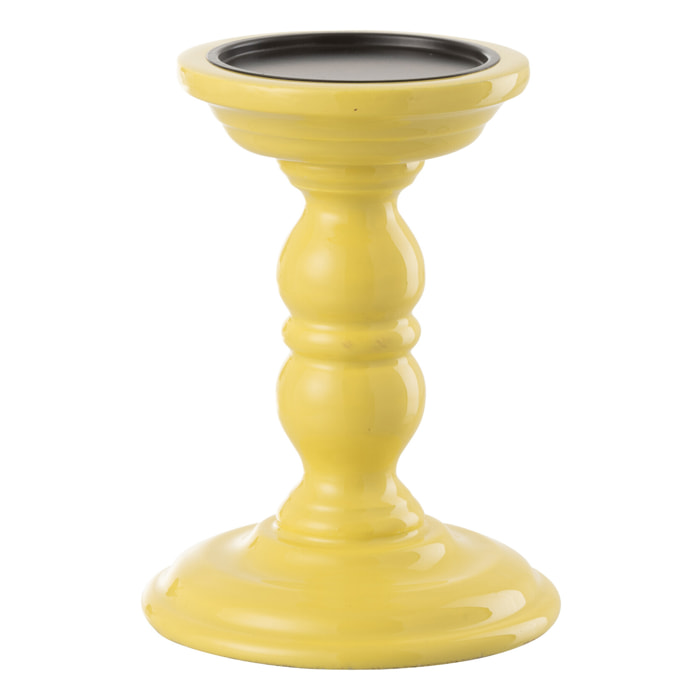 J-Line chandelier Haltère - bois - jaune