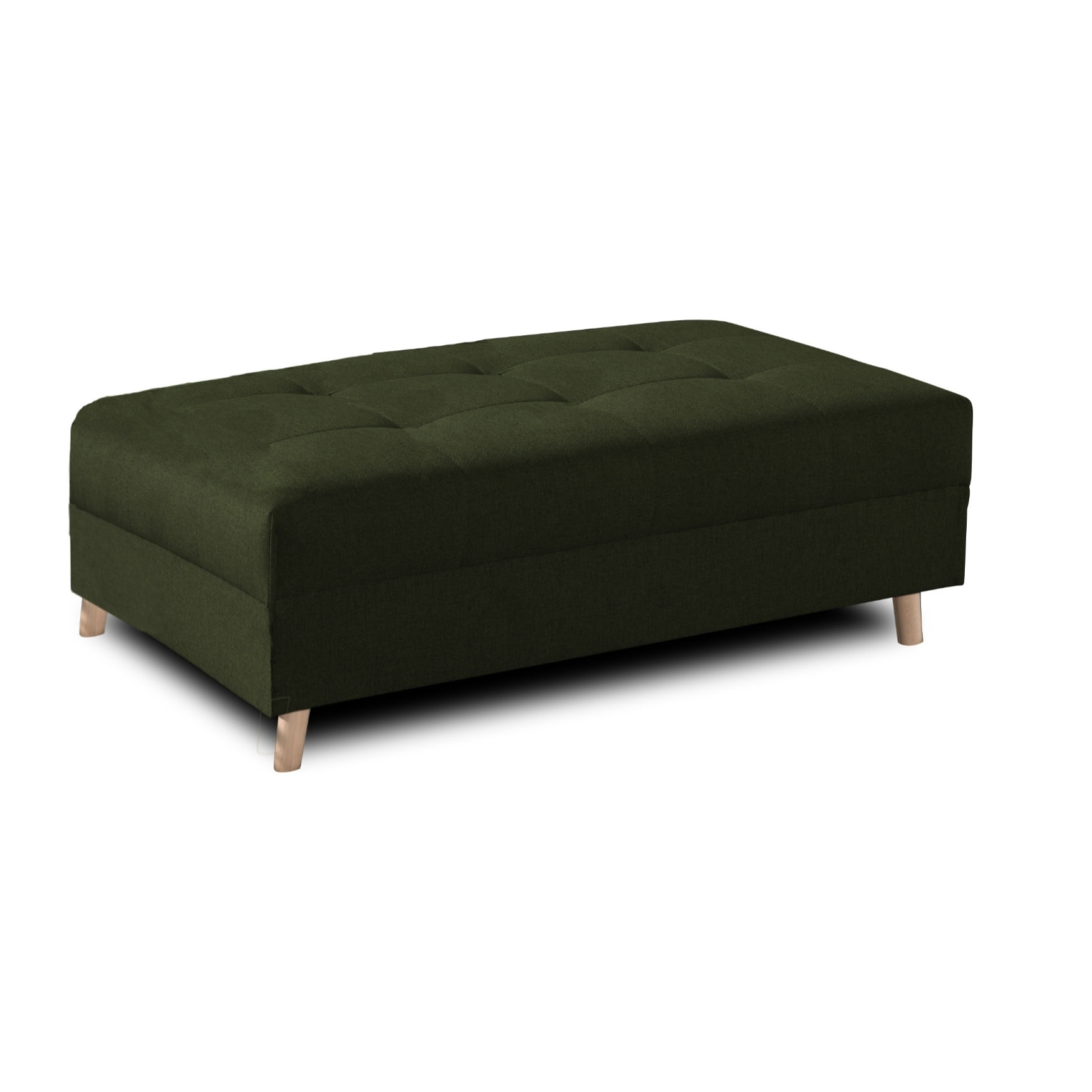 Rune - canapé d'angle - avec pouf d'appoint - 4 places - style scandinave - droit - Vert