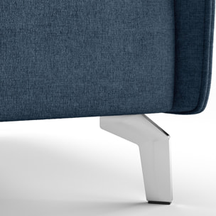 Canapé droit convertible 3 places en tissu chenille - ouverture express - NOVOLI
