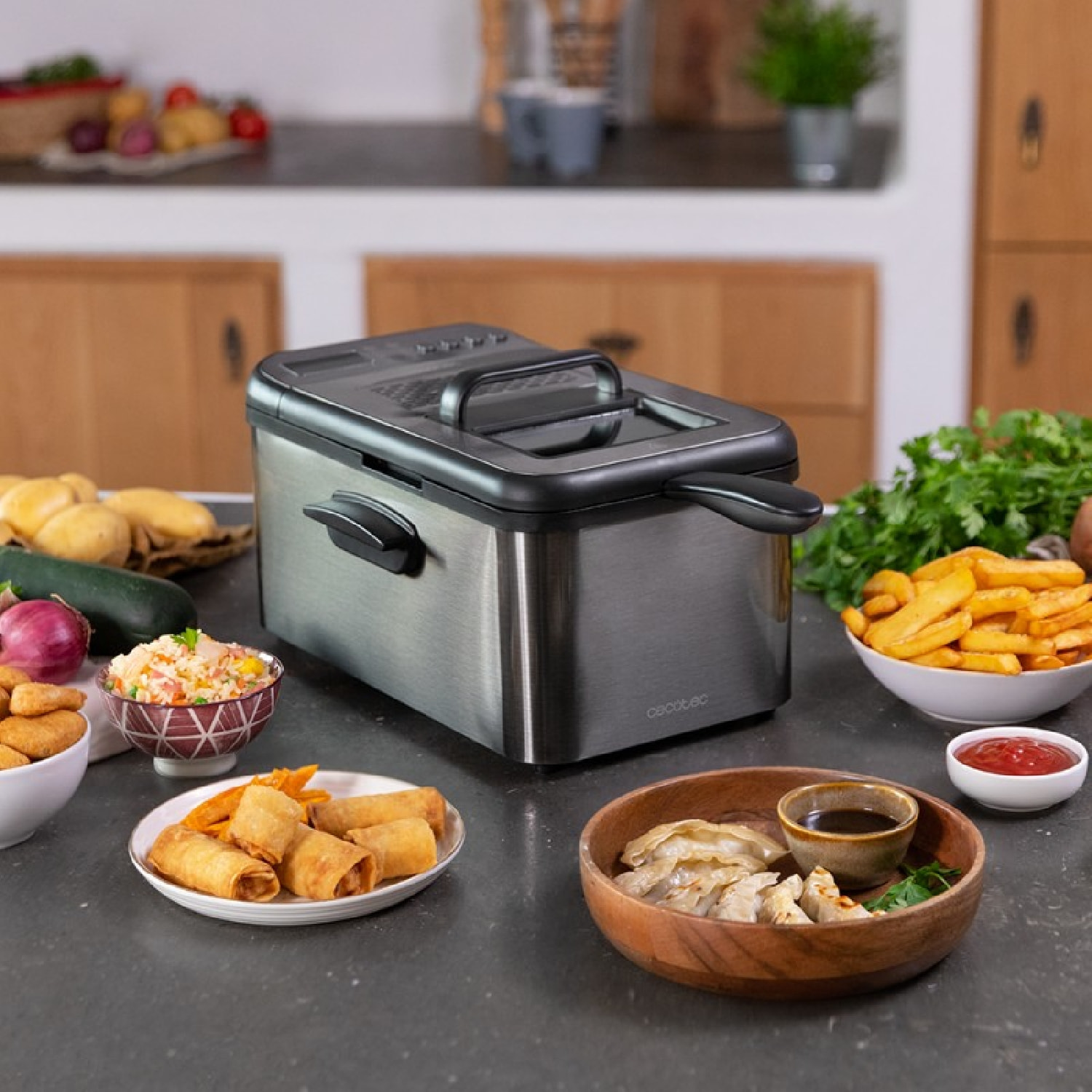 Cecotec Friteuse avec huile CleanFry Luxury 3000 Dark