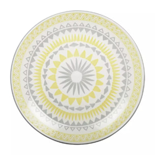 Lot de 6 assiette plate jaune - coachella