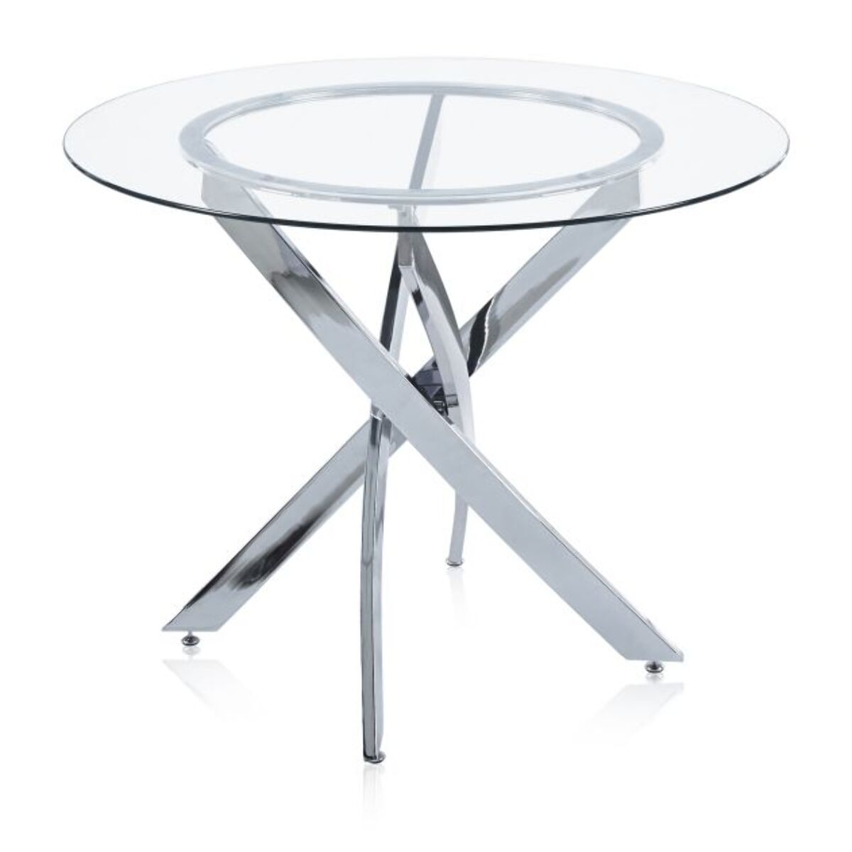 Mesa redonda Thunder Cristal - Cromo