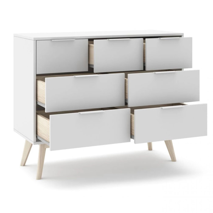 Cómoda Numa Blanco - Oak Soft