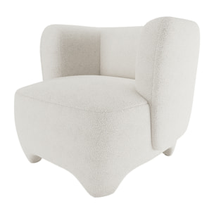 NOA - Fauteuil en laine bouclée écrue