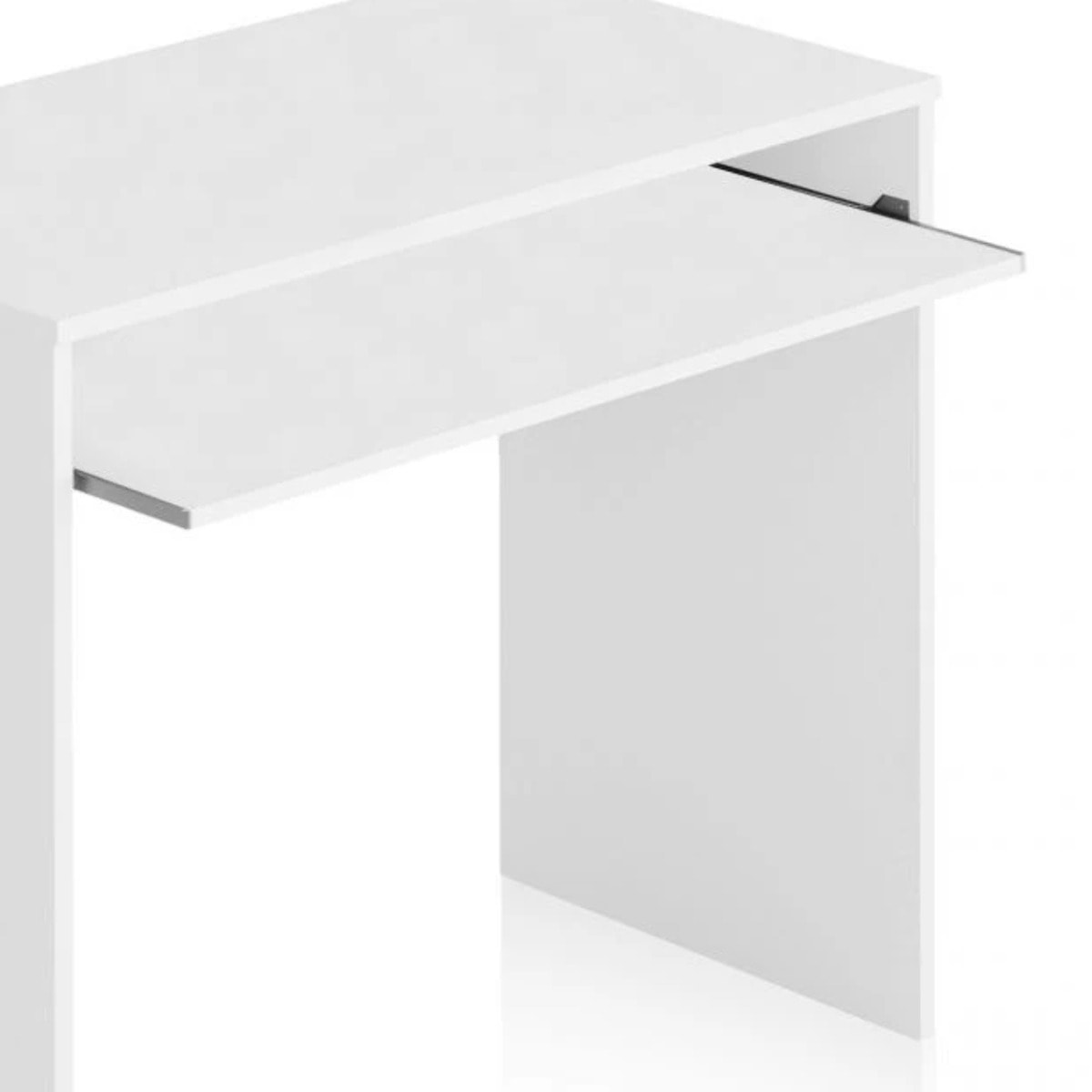 Mesa de escritorio compacta en blanco artik 90x54 cm Smile Blanco Artik (Blanco Mate)