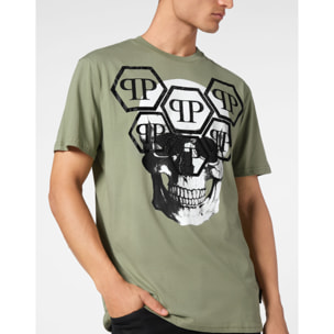 PHILIPP PLEIN Camiseta de cuello redondo y manga corta SKULL