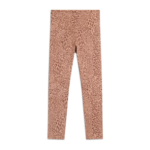 Leggings in cotone con carré a cuore e vita alta