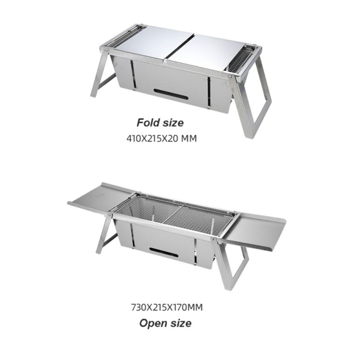 Barbecue Pliable en acier inoxydable Herzberg HG04159