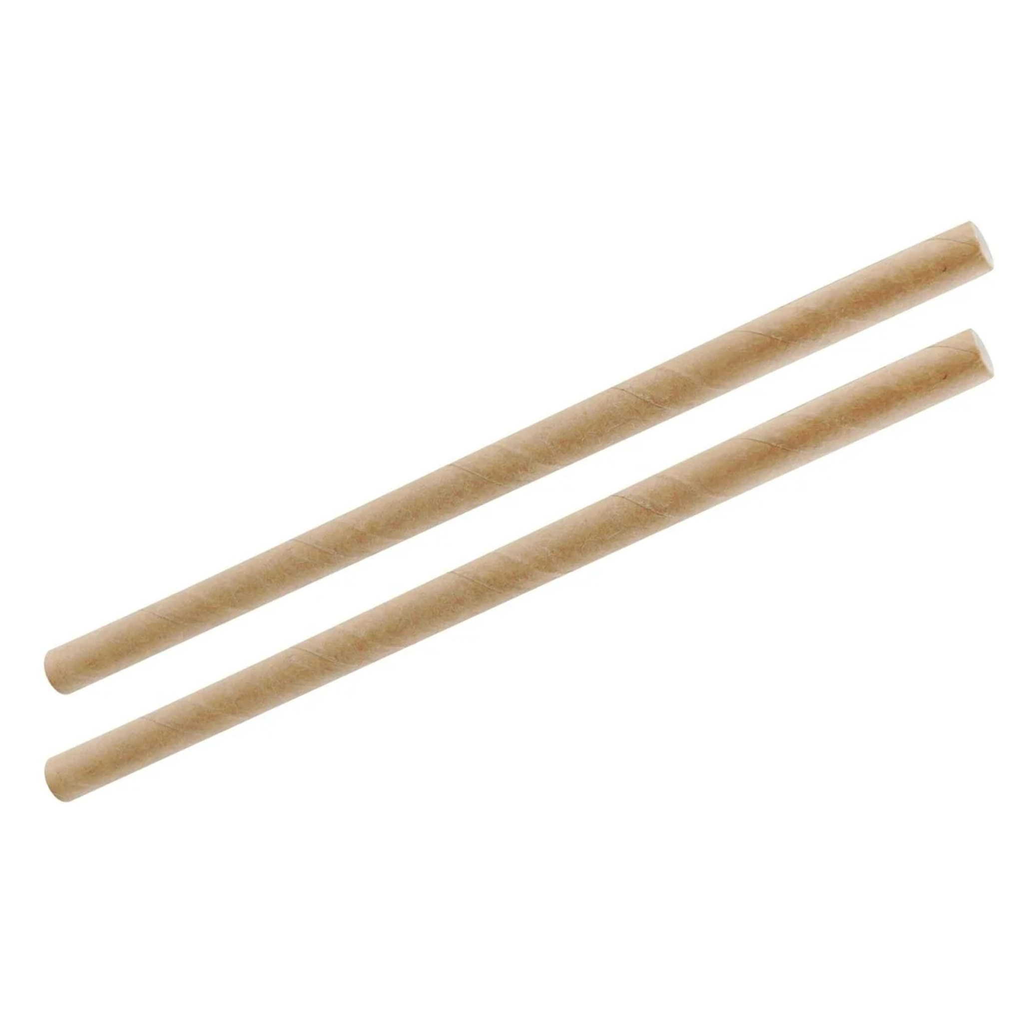 Boite de 50 pailles en papier rigide brun 15 cm Fackelmann Nature